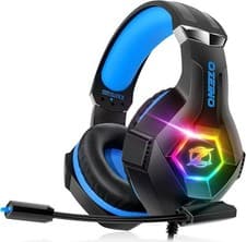 Image of Gaming Headset Stereo Surround Sound Gaming Headphones with Breathing RGB Light 