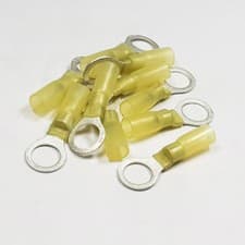 Image of Heat Shrink YELLOW 10.5mm RING Terminals Heatshrink Connector Crimp Adhesive