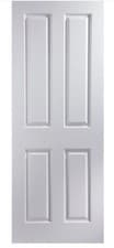 Image of Premdor 1981 x 838mm White Solid Woodgrain Effect Internal Door 4Panel SnS