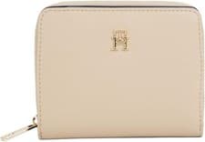 Image of (Tommy Hilfiger) TOMMY HILFIGER Iconic Medium Zip Flap Wallet Beige RBT