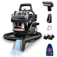 Image of BISSELL® SpotClean® HydroSteam™ 1000W Portable Spot Cleaner Lift the toughest
