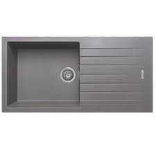 Image of Liquida LG860GR 1.0 Bowl Grey Granite Reversible Inset Kitchen Sink 860x500mm