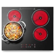 Image of Ceramic Hob 4 Burners 60cm Built in 4 Zone Electric Ceramic Hob 6000W Touch
