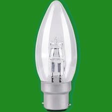 Image of 12x 28W (=37W) Dimmable Eco Halogen Clear Candle Light Bulbs BC B22 Bayonet Lamp