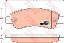 Image of BRAKE PAD SET, DISC BRAKE FOR CITROËN JUMPER II BUS RELAY II BUS TRW GDB1682