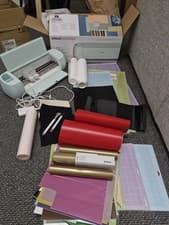 Image of Cricut Explore 3 Cutting Machine with Extra Vinyls and Accessories Bundle