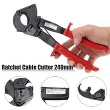 Image of Heavy Duty Ratchet Cable Cutter Cut up to 240mm² Ratcheting Wire Cut Hand New UK