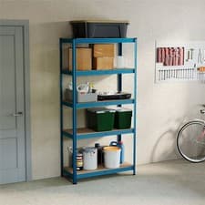 Image of 5 Tier Racking Shelf Heavy Duty Garage Shelving Storage Shelves Unit 180x90x40cm