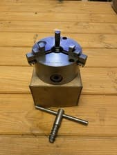 Image of Burned 3 Jaw Lathe Chuck BP80 Self Centering 80mm