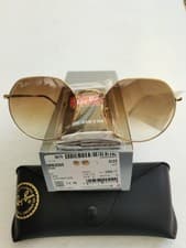 Image of BNIB RAY-BAN ITALY RB3565 001/51 "JACK" METAL GOLD/GRAD BROWN 53 [] 20 145 2N