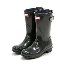 Image of NEW Hunter Womens Original Short Back Adjustable Gloss Waterproof Rain Boots