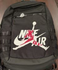 Image of Nike Air Jordan Classic Backpack w Laptop Section in Black White Red NWT