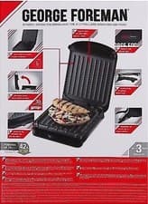 Image of George Foreman 25800 Small Fit Health Grill Griller 2 Portion Toastie Maker. New