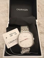Image of Calvin Klein Squarely Quartz White Dial Ladies Watch K9Q12136. 38mm BNIB NEW