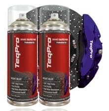 Image of TeqPro ® Brake Caliper Paint 240°C BMW Inspired BLUE METALLIC 400ml Spray Can x2