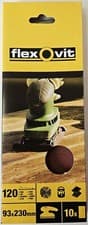 Image of Flexovit 93x230mm Sanding Sheets Plain Fine 120 Grit (Pack 10)