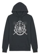 Image of NWT Official Harry Potter Hogwarts Crest Hoodie Black Medium Wizarding World
