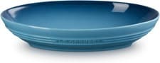 Image of Le Creuset Leger Oval Deep Plate 23cm Marine Blue Stoneware Oven Microwave New