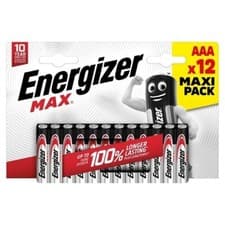 Image of Energizer AAA Max Alkaline - Pack of 8+4 S15272 10yr Shelf Life Long Lasting