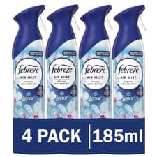 Image of Febreze Air Mist Spring Awakening Aerosol Spray Fresh Scent Lenor Pack 4 x 185ml