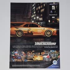 Image of Need For Speed Underground Xbox PS2 PC GameCube E Brake Print Ad/Poster