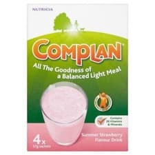 Image of Complan Vitamin Rich Drink Strawberry Flavour 4 x 55g Sachets