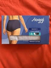 Image of Sloggi Women's Knickers 3-Pack GB size 20 BNIB unworn NEW Cotton MULTI-colour