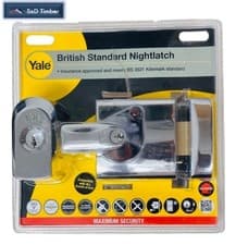 Image of Yale P-BS2 British Standard Nightlatch – Insurance Approved, BS3621