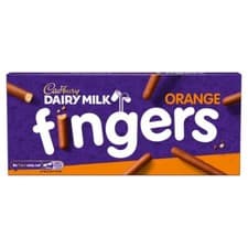 Image of Cadbury Dairy Milk Orange Fingers Chocolate Biscuits 114g x 4