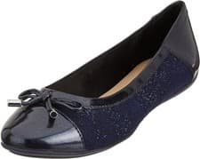 Image of BNIB Geox Ladies D Charlene C Slip-On Patent Leather Flats, Dark Blue, UK4 /EU37
