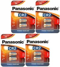 Image of 8x Panasonic CR2 3V Lithium Power Photo Battery DLCR2 KCR2 CR17355 Camera
