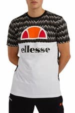 Image of Ellesse Men's Arbatex T-shirt Sport Cotton Tee Semi-Palla Black/White Top S- XL