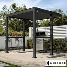 Image of Mirador Adjustable Louvered Grill Pergola 8ft 8" x 8ft 2" (2.7 x 2.5m)