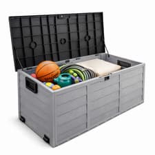 Image of Large 290L Garden Storage Outdoor Box Plastic Utility Chest Unit Box Waterproof