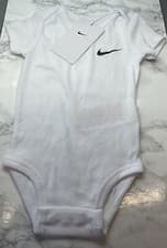 Image of BRAND NEW WITH TAG Nike Baby Short Sleeve Bodysuit 9 Months White