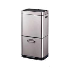 Image of EKO Sensible Himalaya Sensor Recycling Bin 54L (35L + 19L) Stainless Steel