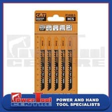 Image of CMT JT144D-5 HCS Straight Cut Jigsaw Wood Blades 100mm 6Tpi Pack of 5 T-Shank