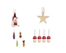 Image of Sass and Belle-Mushrooms|Santa|Bee & more Hanging Decorations for Christmas Tree