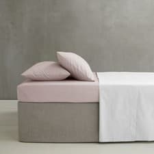 Image of Catherine Lansfield 180TC Easy Iron Percale Fitted Sheet Or Pillowcases Blush
