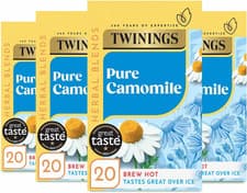 Image of Twinings Pure Camomile Flavoured Tea - 80 Biodegradabletea Bags (Multipack of 4