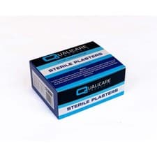 Image of Qualicare Sterile Blue Catering Detectable Plasters 5 Assorted Sizes Box of 10