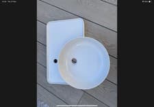 Image of Vitra Voyage Countertop Or Wall Hung Basin 54x51cm With Ceramic Waste