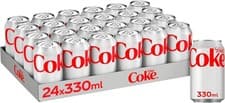 Image of Diet Coke Can Cola, Tray 330 ml (Pack of 24)