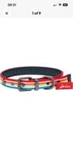 Image of Joules Rainbow Stripe Dog Collar Size Medium 50cm
