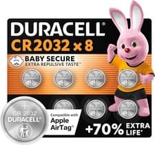 Image of 8x Duracell CR2032 Lithium Coin Battery 3V DL2032 - 10 Years Shelf Life