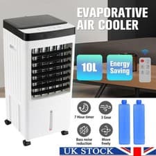 Image of 10L Air Cooler with Humidifier Remote Control 3 Speeds Timer Ice Packs Portable
