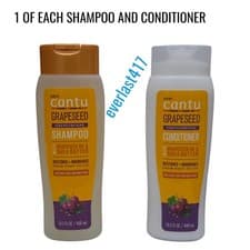 Image of Cantu Grapeseed Strengthening for curly hair Conditioner+Shampoo 400ml,1 of each