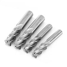 Image of 2mm-32mm HSS End Mill 4 Flute - Straight Endmill Slot Drill Tool