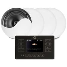 Image of Q Acoustics E120 Black Bluetooth Ceiling Speaker System with DAB+ Radio 4 xNCSS6