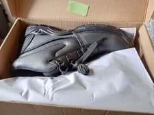 Image of Warrior S1P black leather steel toe-cap/midsole safety work boot